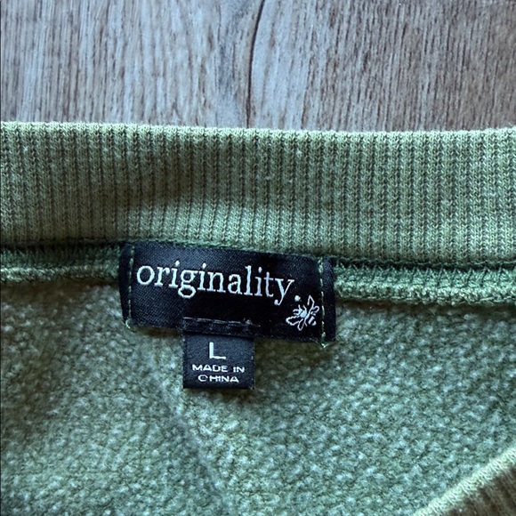 Originality Olive Green Sweatshirt - Picture 2 of 3